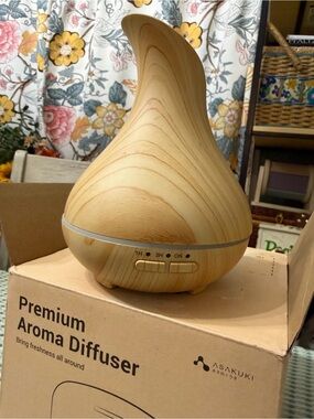 ASAKUKI Premium Aroma Diffuser in Light Wood Finish